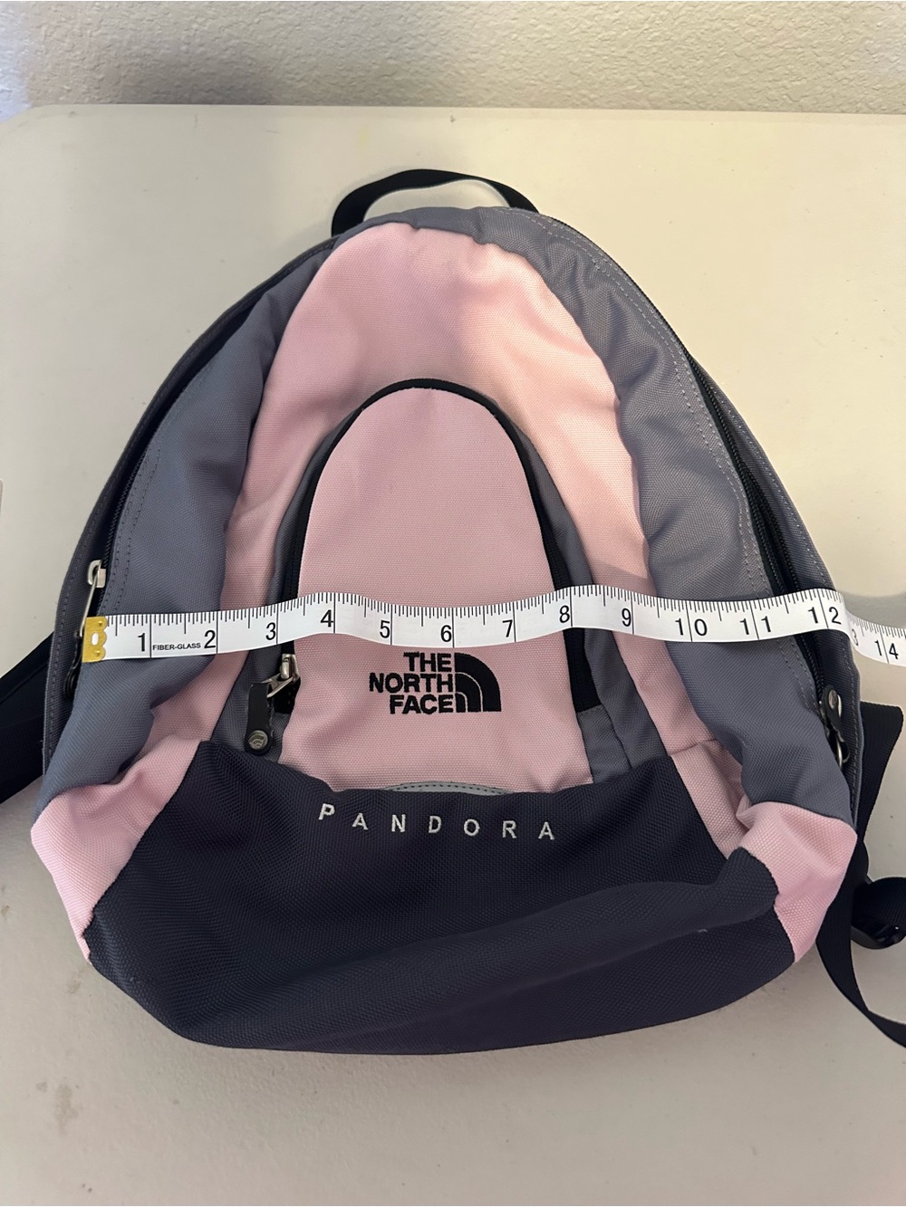 The North Face Pandora Pink, Gray and Black Women's Backpack